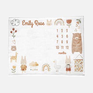 Custom Baby Milestone Blanket