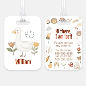 Personalized Kids Emergency Contact Tag: Child Safety ID, Luggage Tag