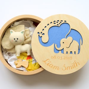 Erinnerungsbox für Kinder, Patenkind Taufe, Schatzkiste für Jungen, Erinnerungsbox für Jungen, Gravur Babygeschenk, Geschenk für Baby, Geschenkbox für die Taufe