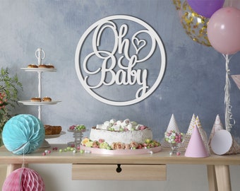 Oh Baby Sign, Baby Shower Sign, Oh Baby Backdrop, Oh Baby Banner, Oh Baby Wooden Sign, Oh Baby