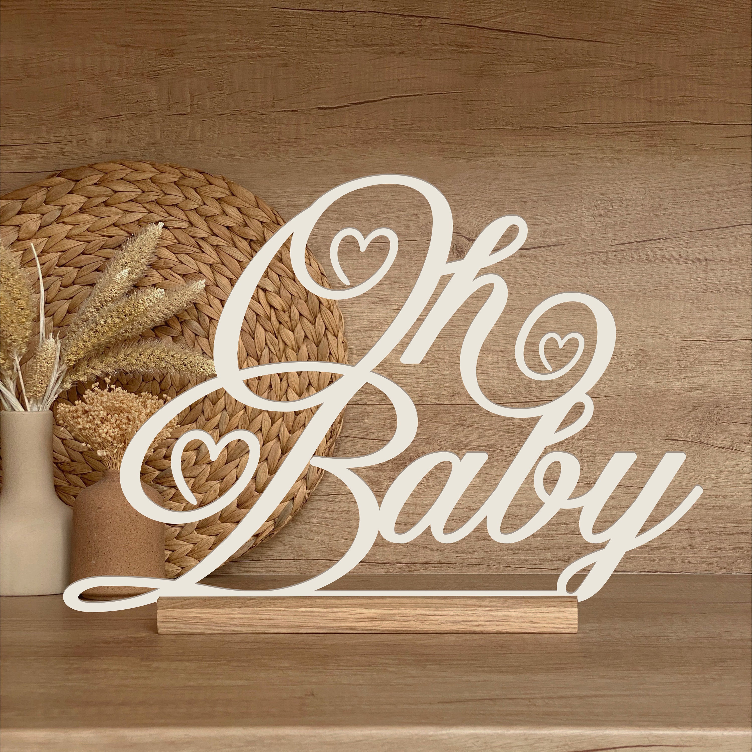 Oh Baby Wooden Blocks customizable Baby Shower 