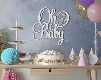 Oh Baby Backdrop Sign, Baby Shower Oh Baby, Oh Baby Banner, Oh Baby Wooden Sign, Oh Baby