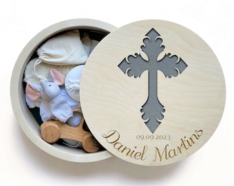 Catholic Gift, Large Wooden Box, Catholic Baptism Gift, Catholic Baby Gift, Catholic Gifts For Kids, Catholic Baby, First Communion Gift Boy