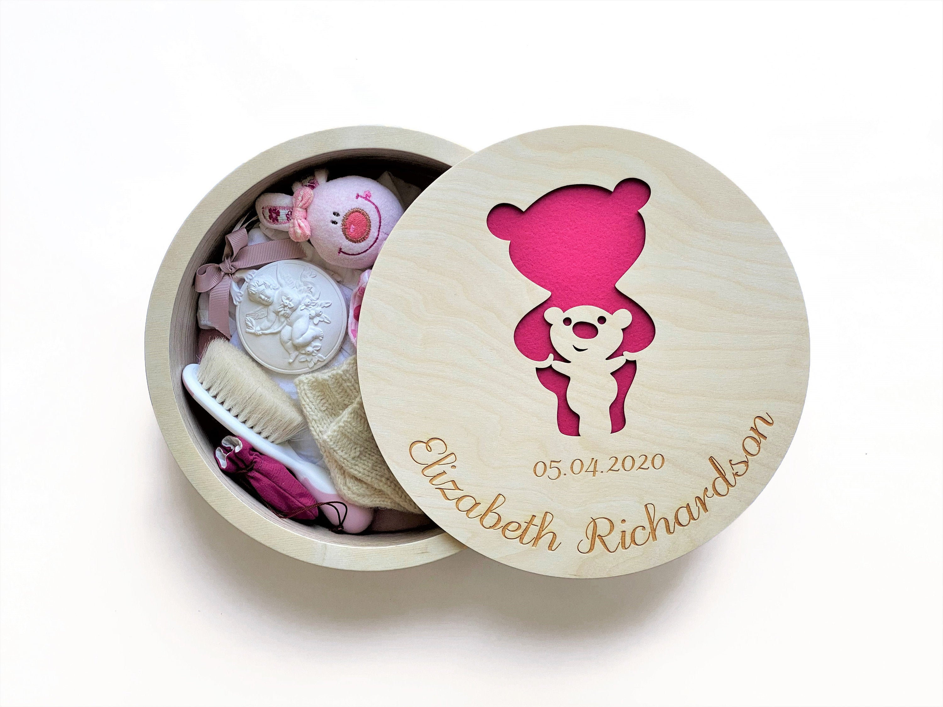 Unique Baby Gift Girl Personalized Wooden Baby Keepsake Box Etsy