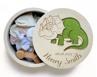 Girl and Boy Dinosaur Bedroom, Dinosaur Gift, Dinosaur Ornament, Dinosaur Nursery Gift, Dinosaurs Birthday Gift, Wooden Box with Engraving