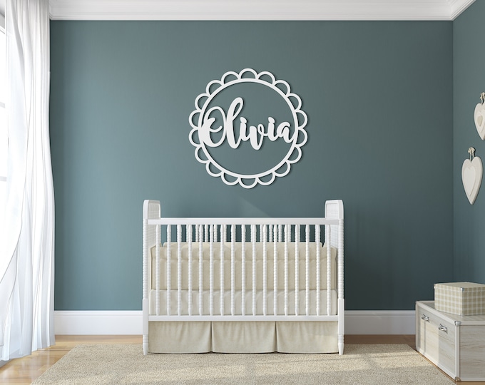 Custom Baby Name Sign, Large Name Sign, Nursery Wall Art, Personalized Baby Gifts, Personalized Name Sign, Crib Sign, Wooden Baby Name Sign