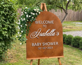 Baby Shower Welcome Sign, Wooden Arch Welcome Sign, Welcome Baby Shower Sign, Baby Shower Decorations, Wooden Welcome Sign, 3D Welcome Sign