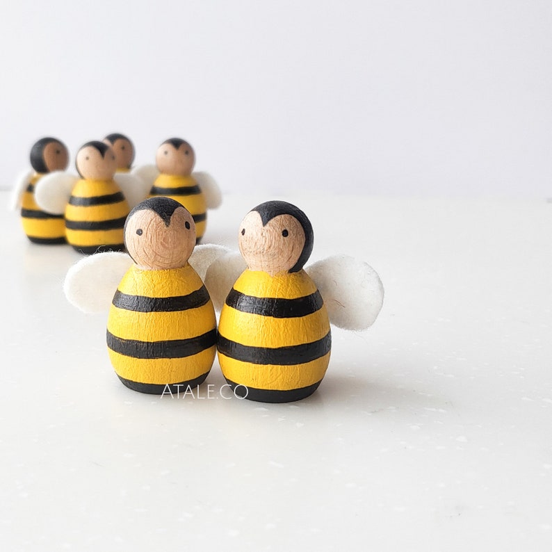 ANIMAL Peg Dolls Felt Peg Doll Bee (Set of 2)