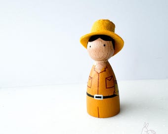 Community Peg Doll - SAFARI RANGER | Wooden Figurine