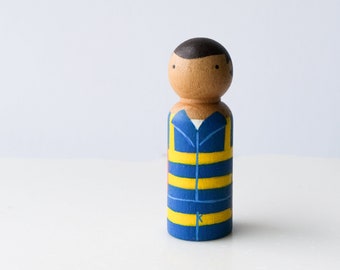 Community Peg Doll - FIREMAN | Wooden Neighbourhood Heroes Figurine