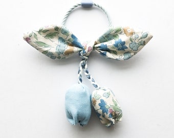 Fabric Floral Bunny Tie | EMMA | Fabric Hair Tie/Floral Hair Tie/Bow Tie