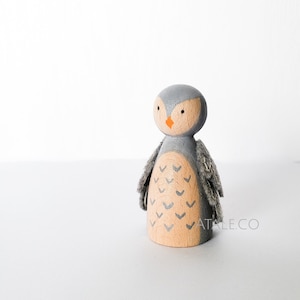 ANIMAL Peg Dolls Felt Peg Doll Owl