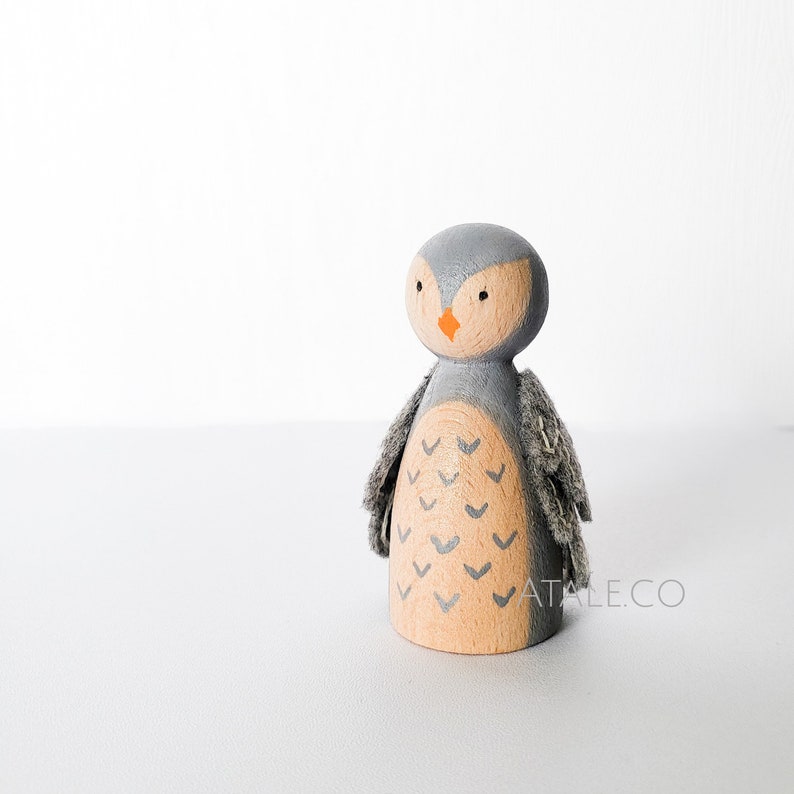 ANIMAL Peg Dolls Felt Peg Doll Owl