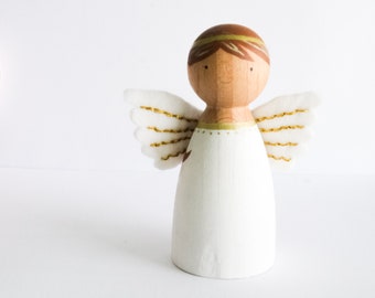 Wooden Angel Peg Doll | Guardian Fairy