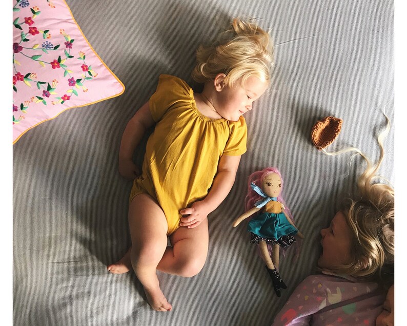 Mustard Baby Romper Kids Romper 3-6m Bubblesuit Frill Romper Girl Playsuit Bamboo Frillysuit Baby Shower Gift Coming Home Outfit
