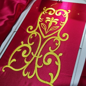 Twisted Wonderland Rollo Flamm Scarf Embroidery File