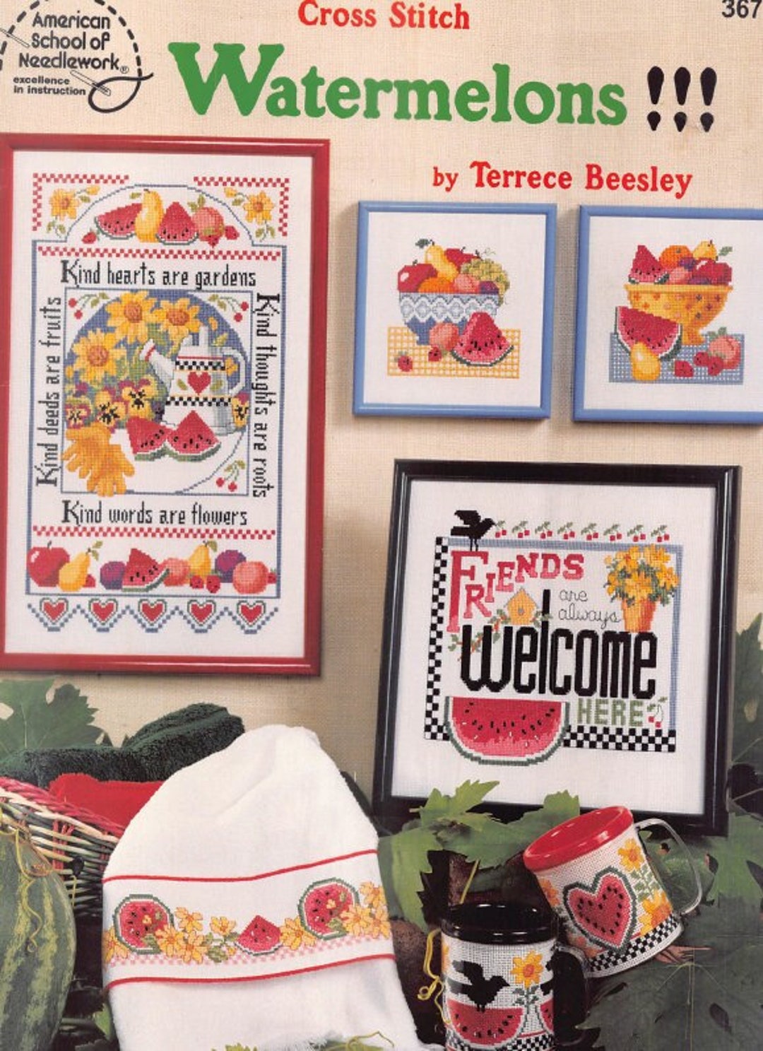 Cross Stitch WATERMELONS Pattern PDF - Etsy
