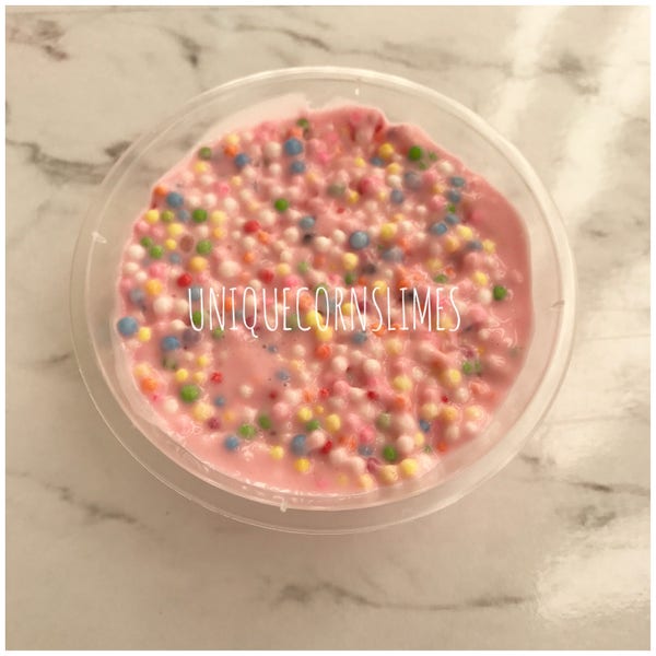 Strawberry Milk Cereal Floam Slime