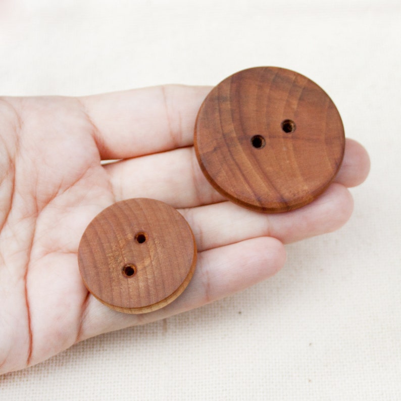 Natural wood polished buttons Extra large buttons for craft 35 Etsy