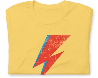 David Bowie Lightning Bolt Shirt - Etsy