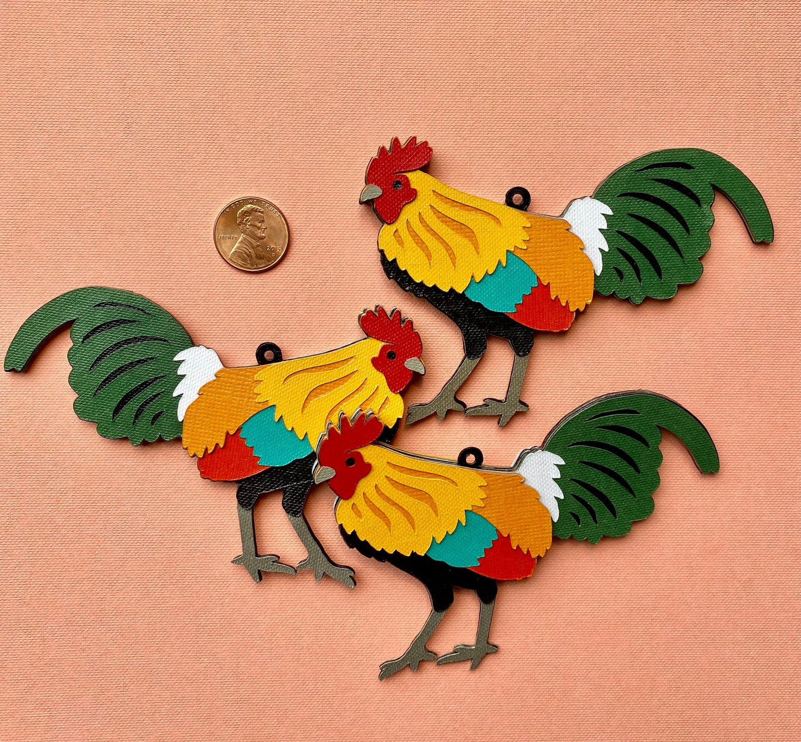 Rooster Christmas Tree Ornament Etsy