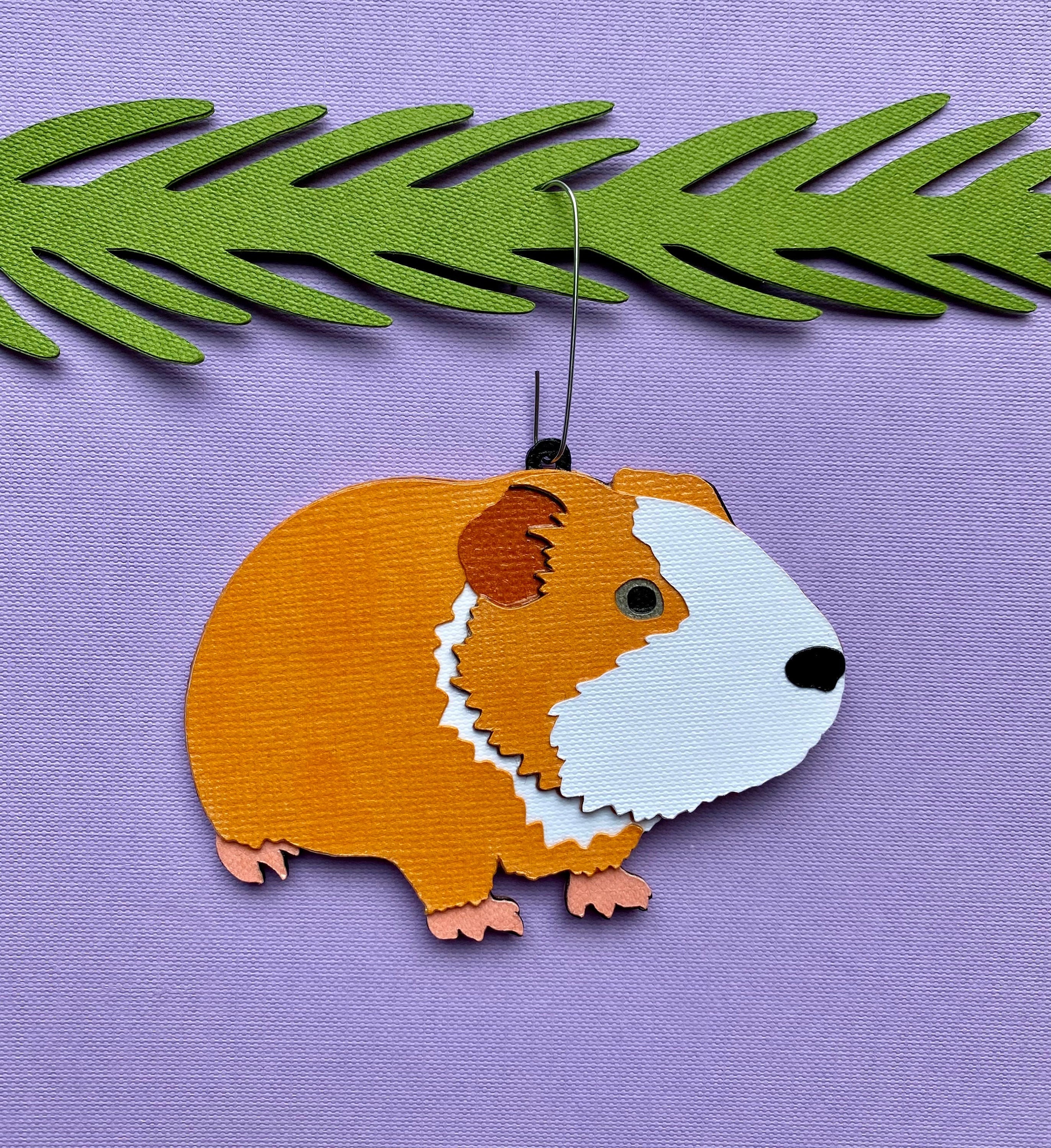 Guinea Pig Christmas Tree Ornament Orange and White Etsy