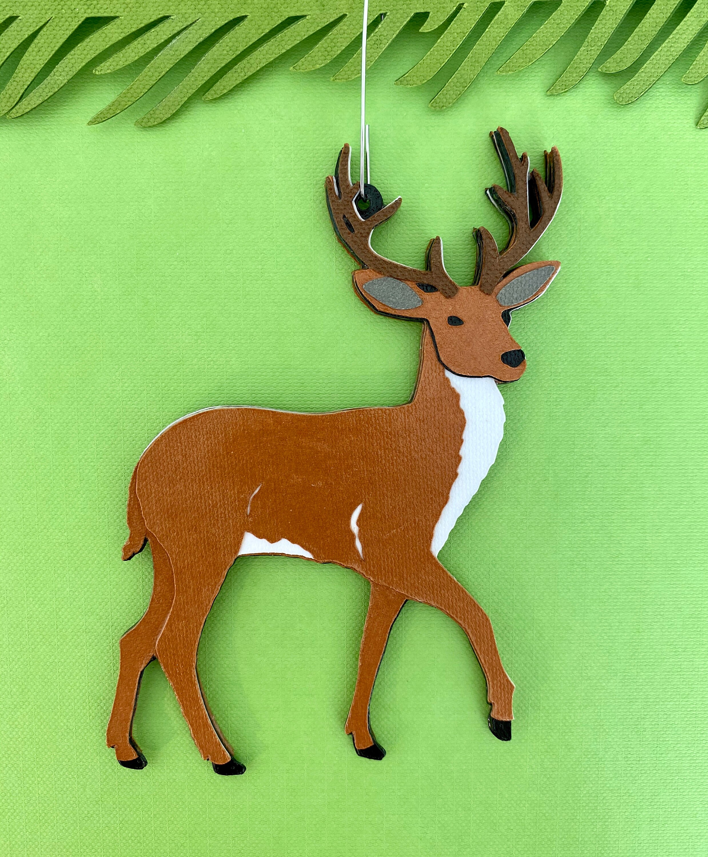 Deer Christmas Tree Ornament Etsy