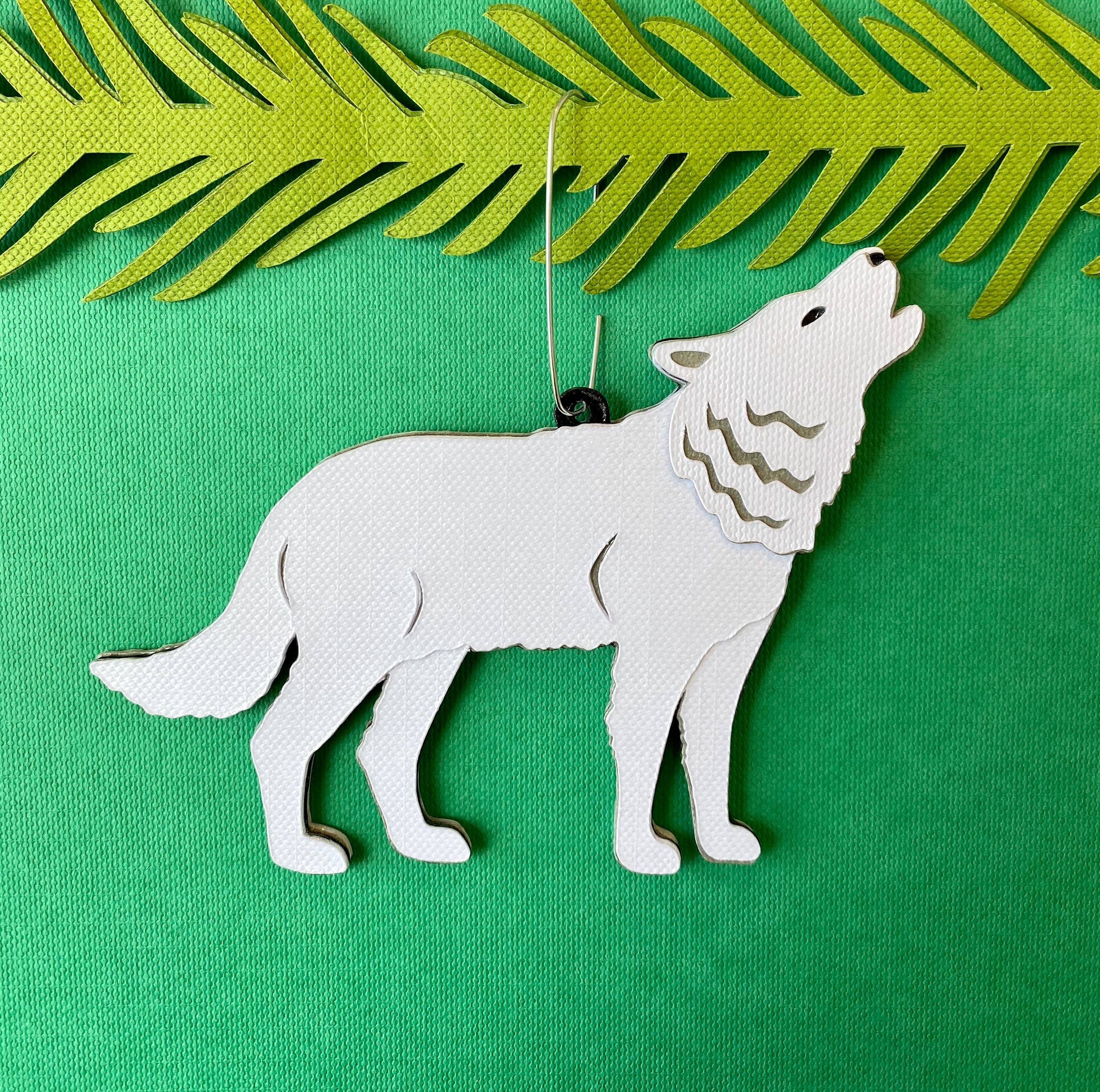 Arctic Wolf Christmas Tree Ornament Etsy