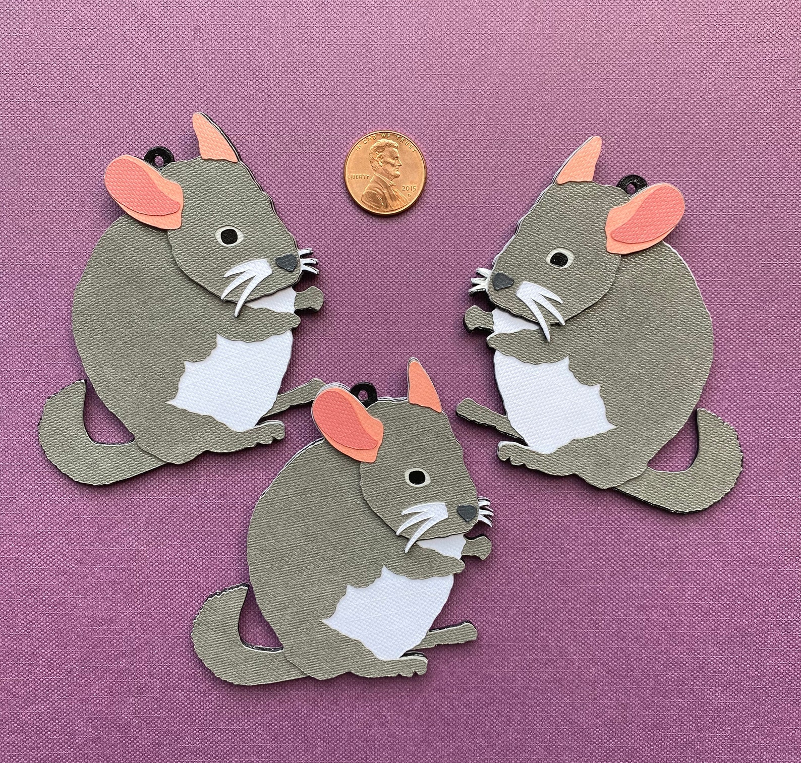 Chinchilla Christmas Ornament 