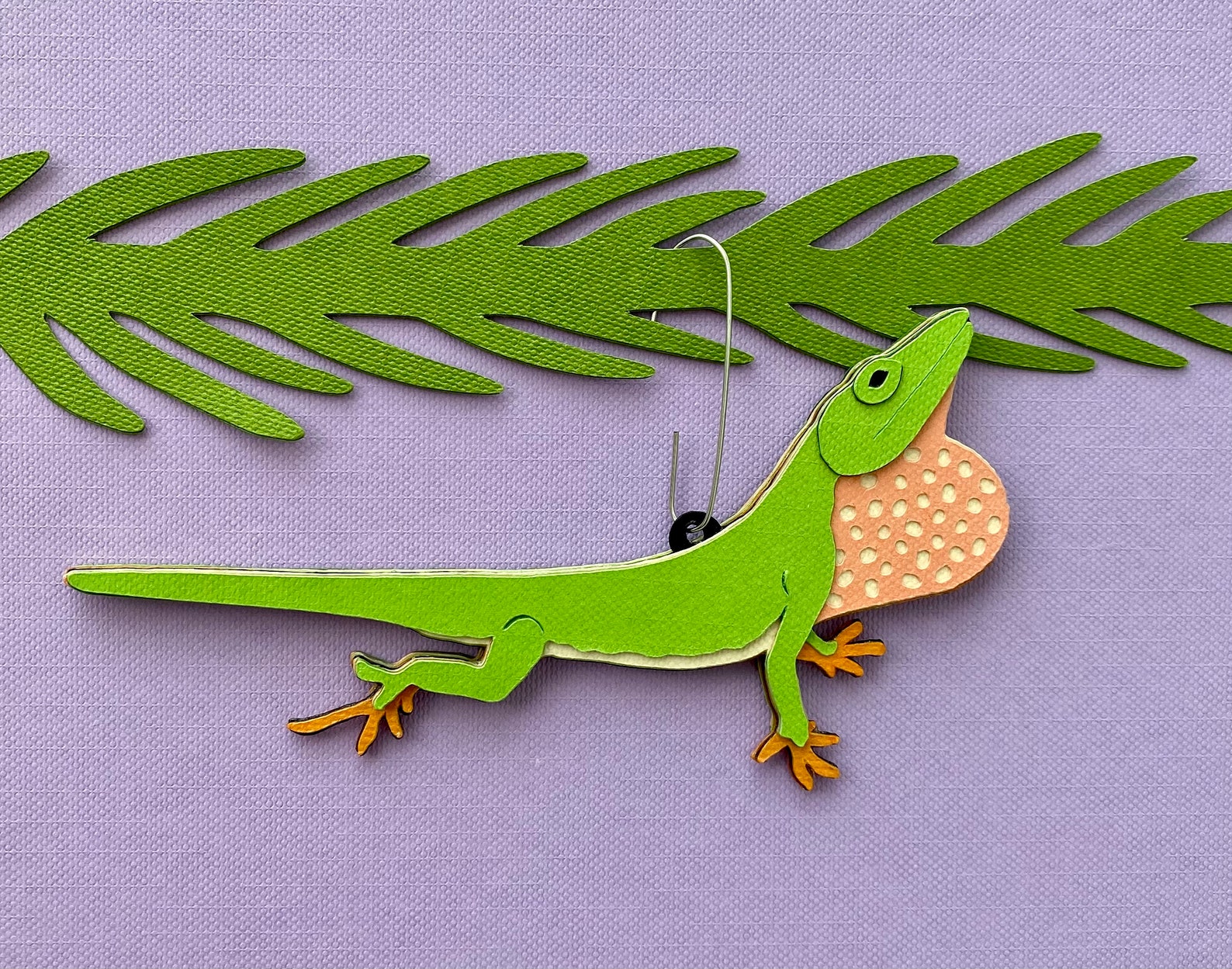 Lizard Christmas Tree Ornament Anole Lizard Etsy