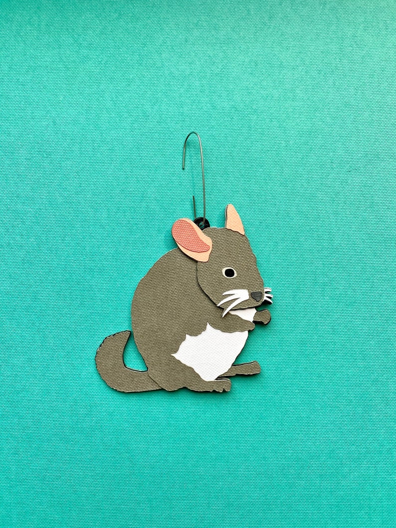 Chinchilla Christmas Ornament 