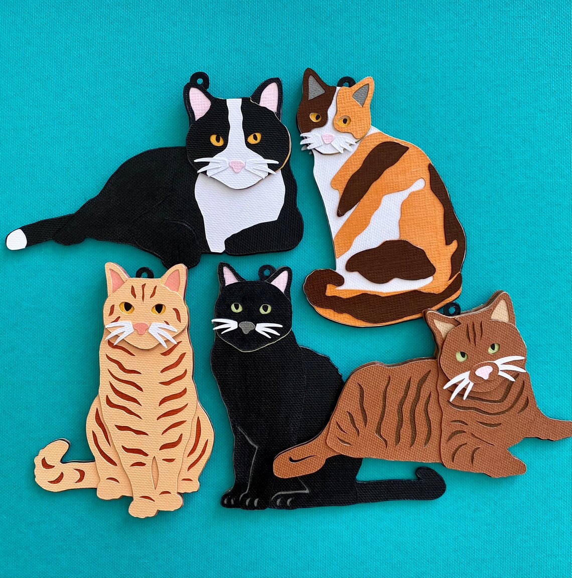 Cat Christmas Tree Ornament Siamese Etsy