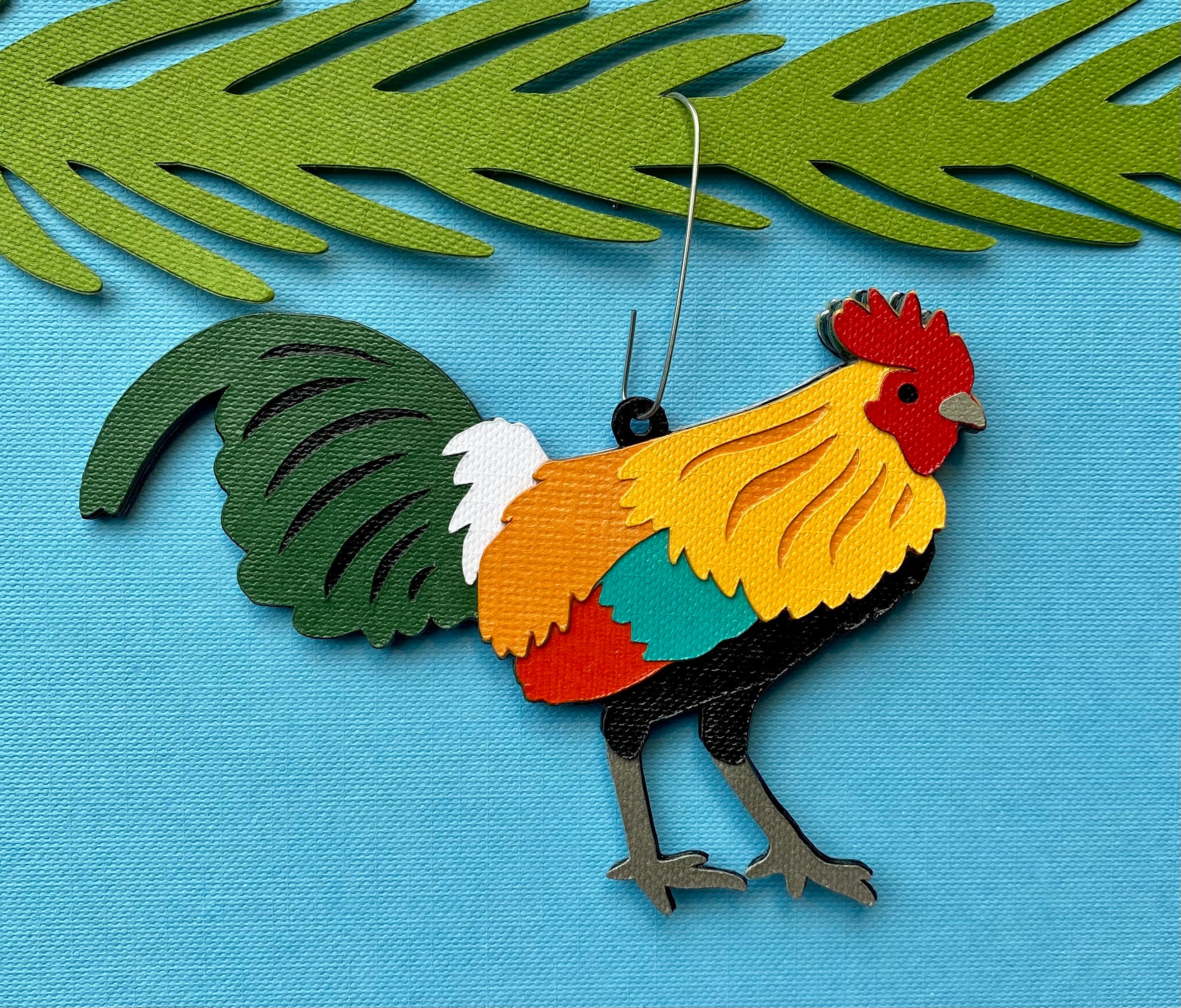 Rooster Christmas Ornaments 