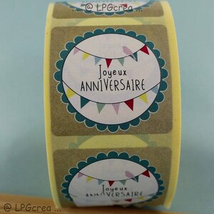 Etiquettes Autocollantes Joyeux Anniversaire Etsy Etiquettes Autocollantes Joyeux Anniversaire Etsy