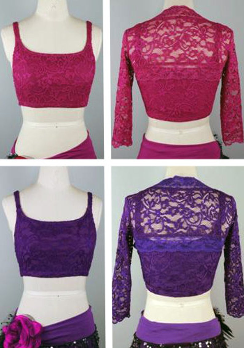 SMMed Lace Shrug /& Cami Set Latin Salsa Tango Belly Dance Ballet Dancewear Cosplay Princess Pin Up SteamPunk Indian Gothic