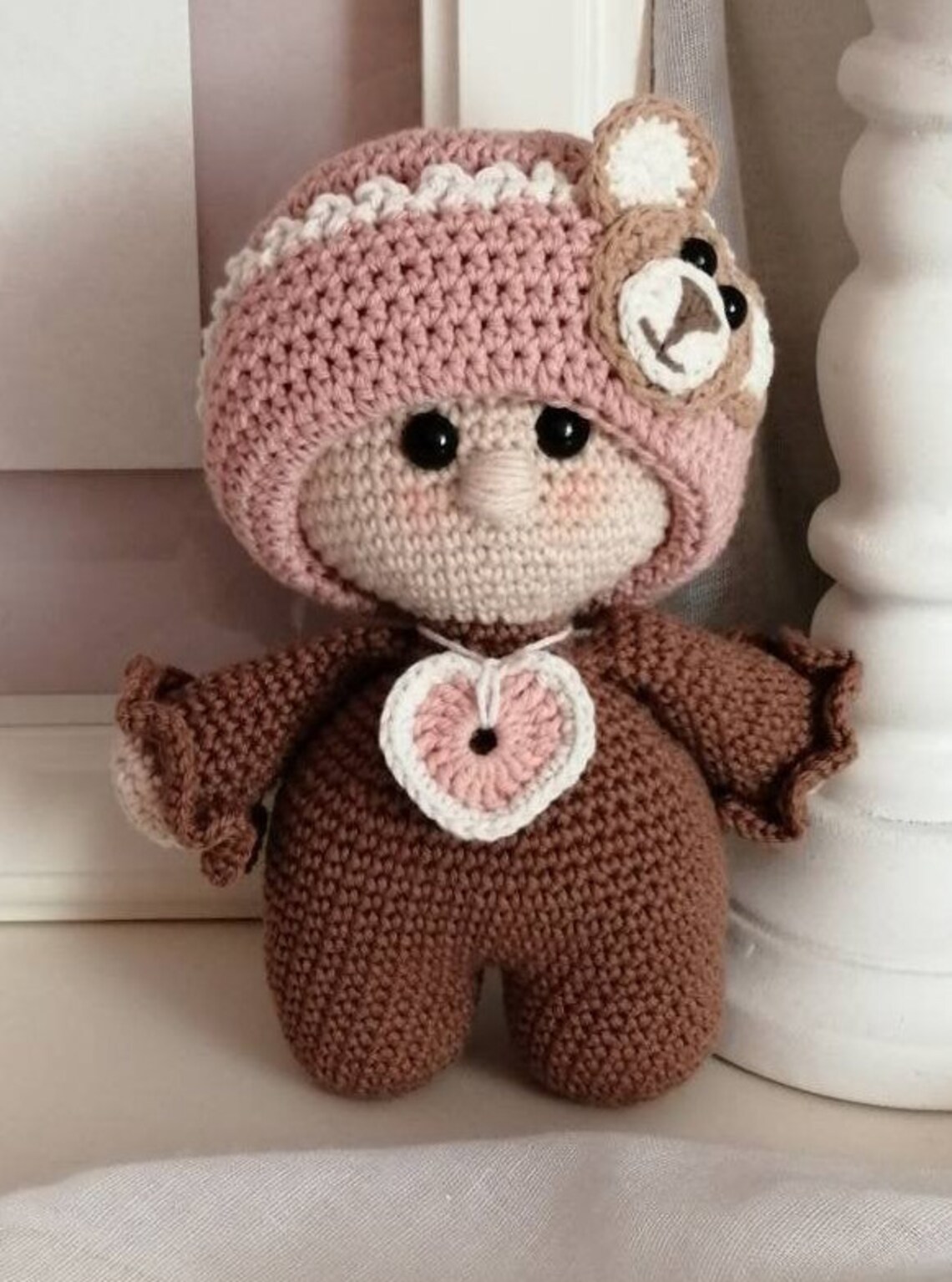 Crocheted cuddly doll for cuddling Etsy