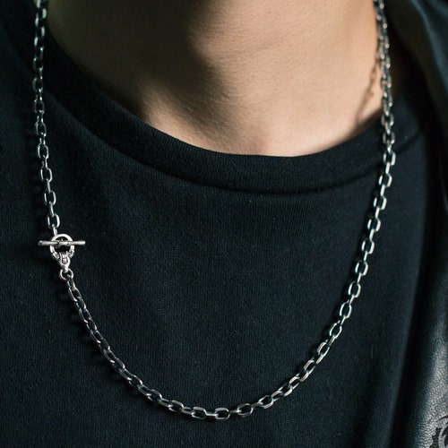 Silver Necklace Chain 4.5mm aged 