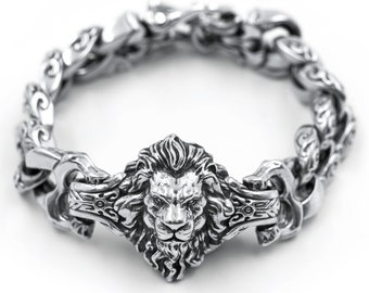 Lion bracelet men best sale