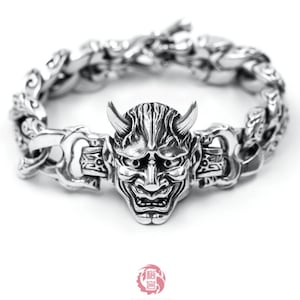 Hannya bracelet Sterling Silver 925, Oxidized Silver, Songyan Jewelry