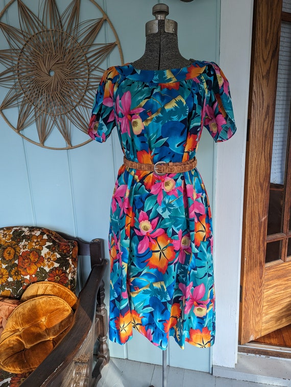 70s Vintage Hilo Hattie Hawaiian Dress - image 1