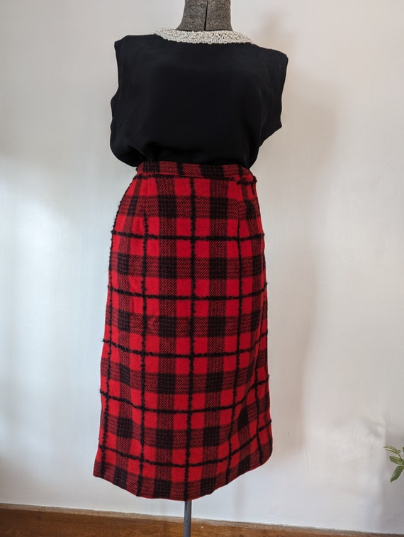 Plaid pencil skirt 60s Gem