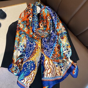 LV Print Luxury Silk Scarf - Absolutely Desi