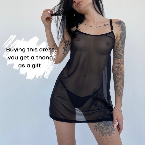 See Through Nightgown - Sheer Camisole Nightgown, Sheer Nightgown