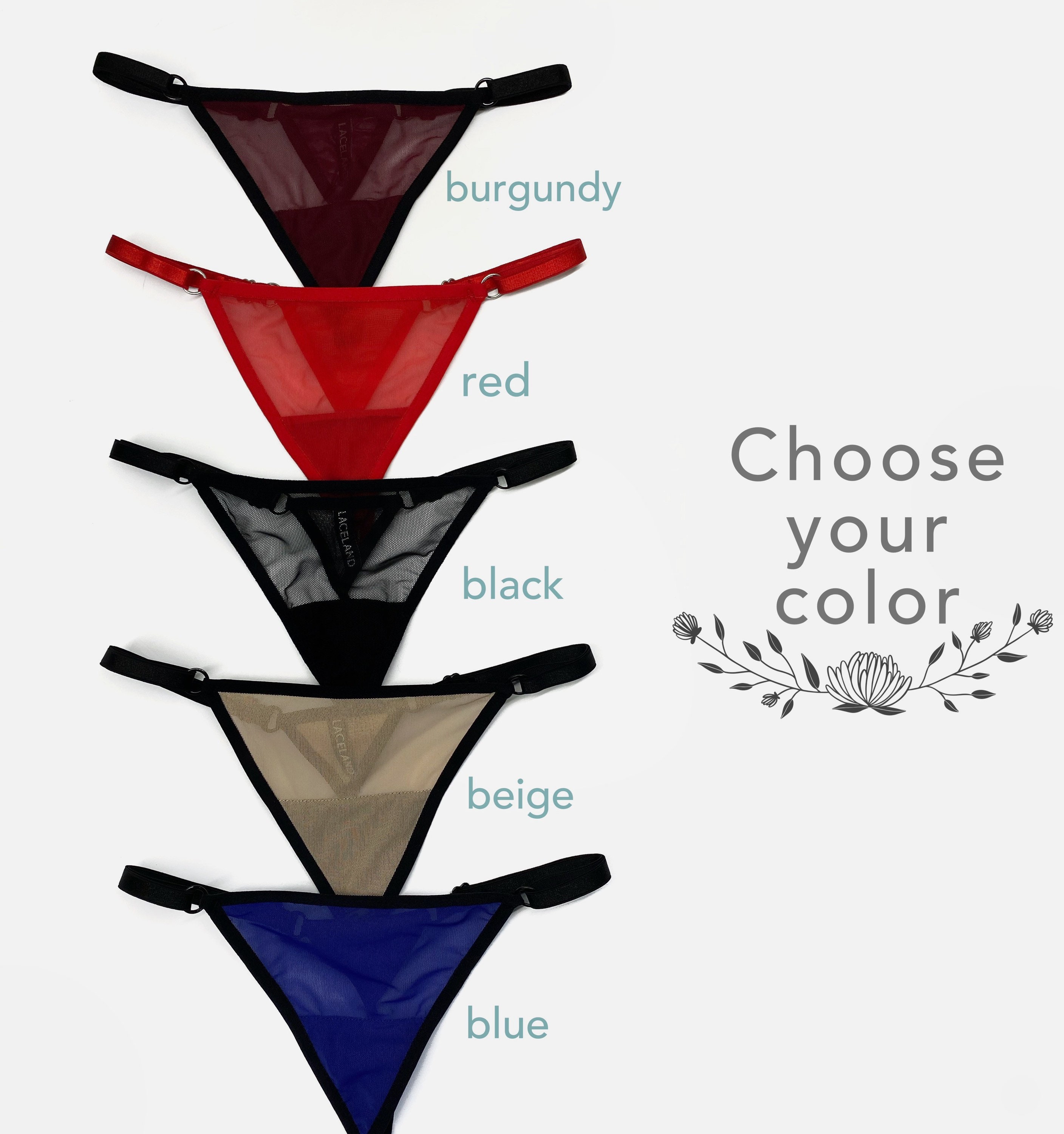 Set of 2 Crotchless Panties and Third Thong Panties for Free - Etsy