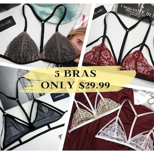 LIMITED OFFER - 5 bras only 29.99 - mystery box bralette for women - see description for details