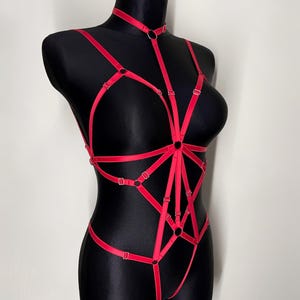 Open extreme bikini Elastic harness bodysuit set Harness for women full body in different colors