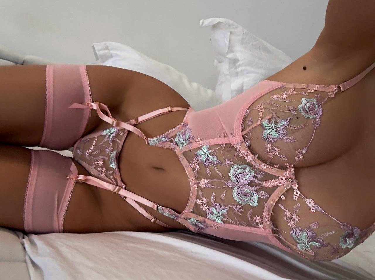 Babydoll lingerie set,Floral lingerie pink, Embroidery Lace Teddy Corset,Bra And Panty Set,Lingerie flower,Sheer bikini,Garters lingerie set