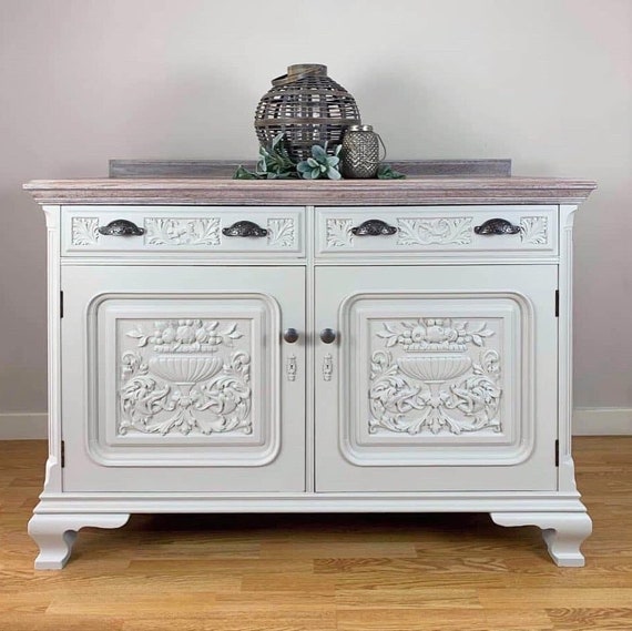 Antique grey dresser discount