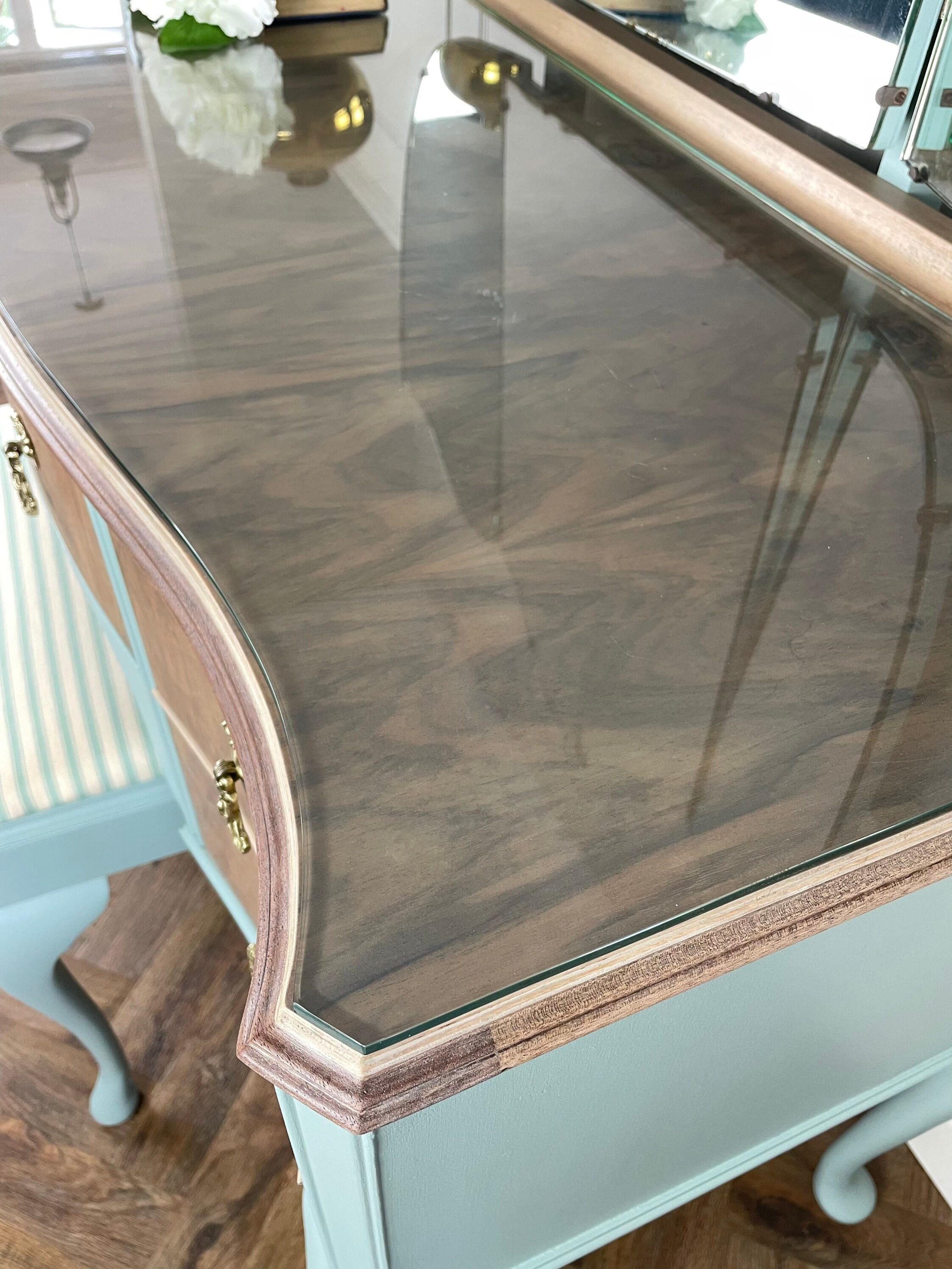 Vintage Blue Dressing Table Set 1940s Bedroom Furniture Etsy