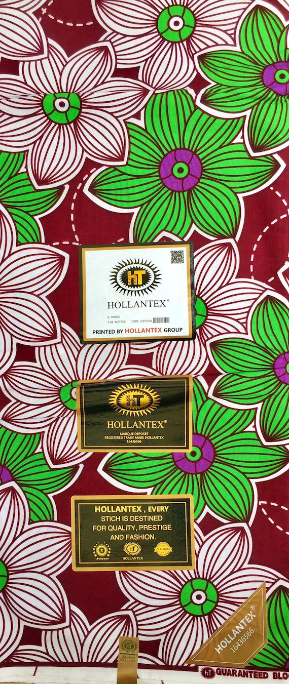 Hollantex Wax, 6-yard African loincloth, 100% cotton